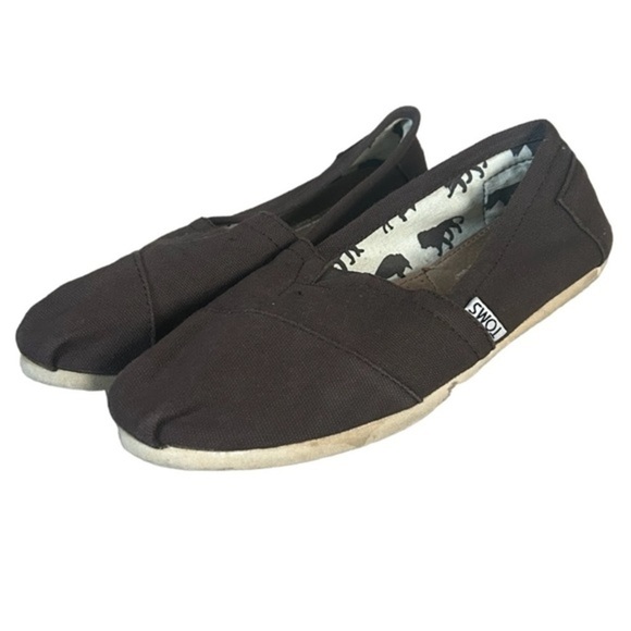 TOMS Women's Classic Core Alpargata, Ash Canvas Brown, Size 7 - Picture 3 of 5